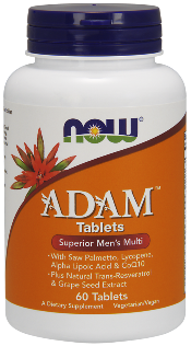 ADAM Superior Mens Multiple Vitamin (60 tabs) Adams Mens Multiple with added ingredients for prostate health..